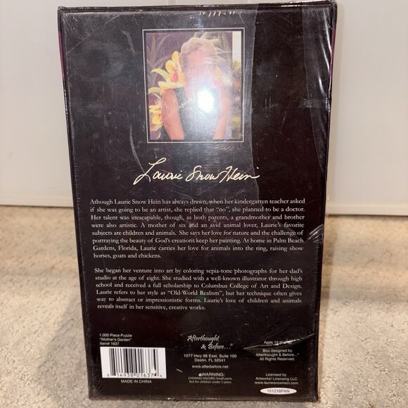 Mother's Garden Puzzle Laurie Snow Hein 1000 Pc New Sealed - Picture 6 of 6